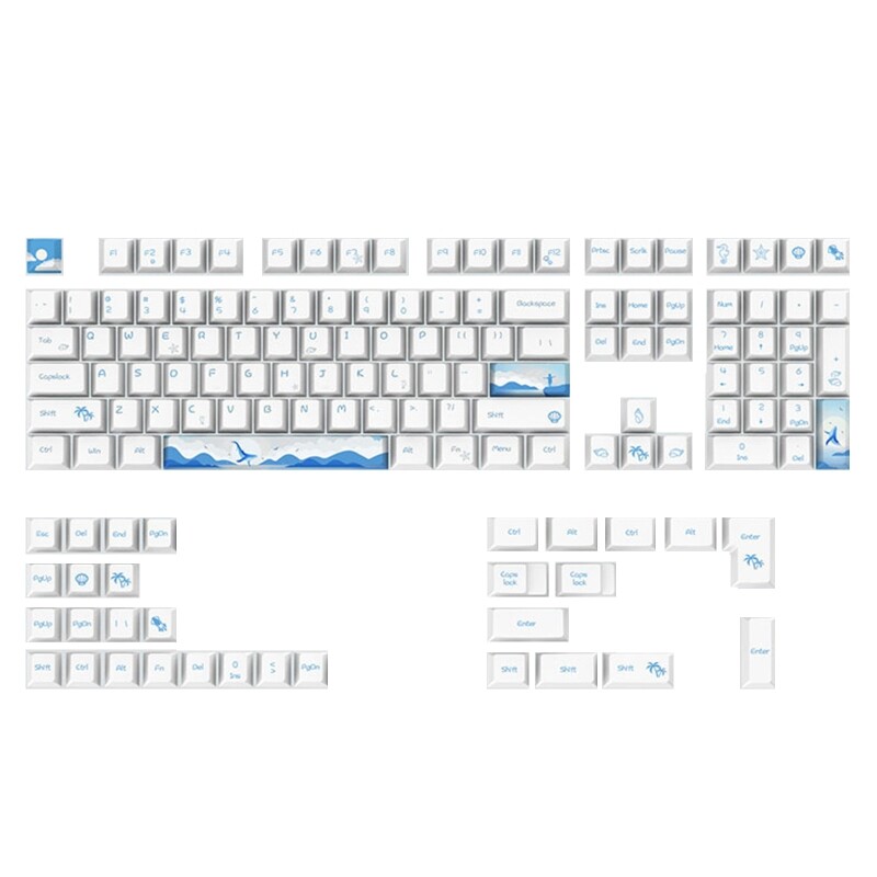 Upgrade your gaming setup with 108-key mechanical keyboard keycaps featuring 5-side dye-sub PBT construction for durability and vibrant design