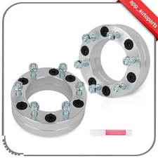 (2) 2" 5x5.5 to 6x5.5 Wheel Adapters 1/2"-20 For Ford F-150 F-100 Dodge Ram 1500