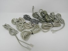 Standard Lot of 10 Phone Cords Cables RJ-11 Variety of Lengths