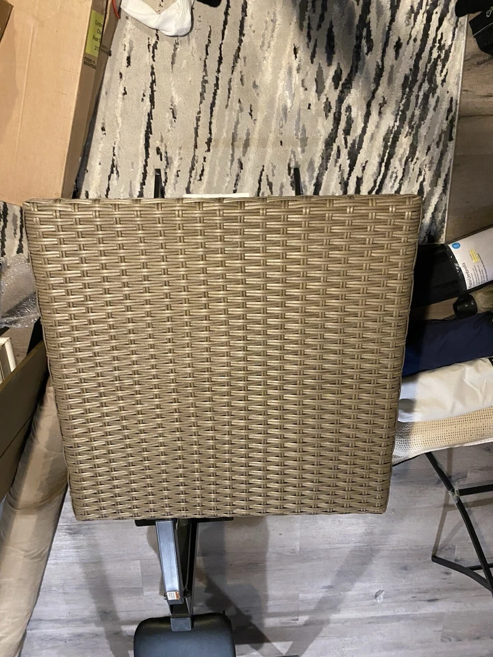 Patio Outdoor Side Table Folding 20 in Square Resin Portobello Residential - Image 2 of 4