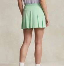 Ralph Lauren RLX Skort Women L Mint Green Pleated Performance Cruise Golf Tennis