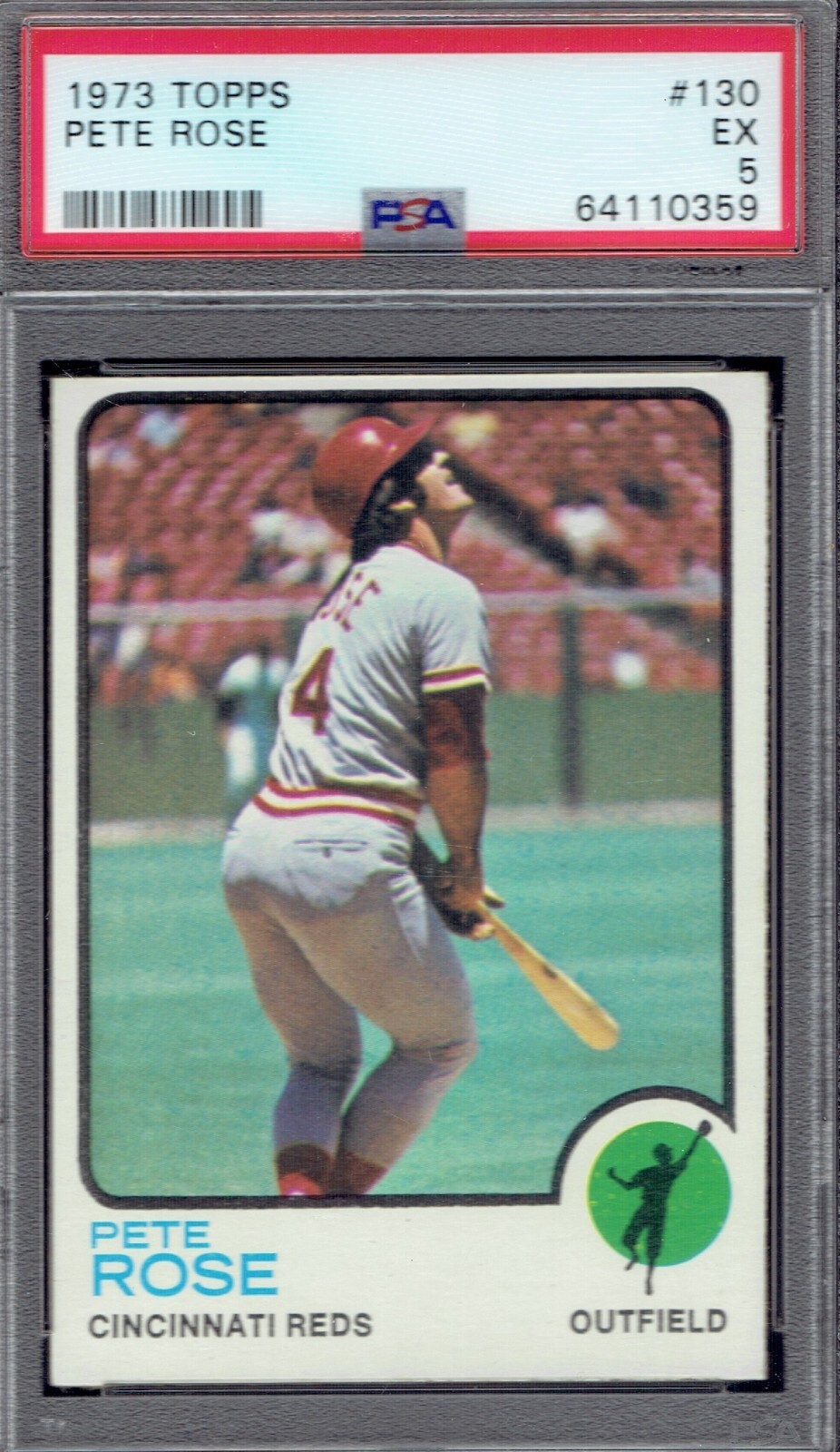 1973 Topps 130 Pete Rose.  PSA 5 EX.  (TX0359).