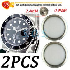 2 Pearl Dot Pip Bezel Insert Blue Lume For Rolex Submariner 16800 16808 16610LN
