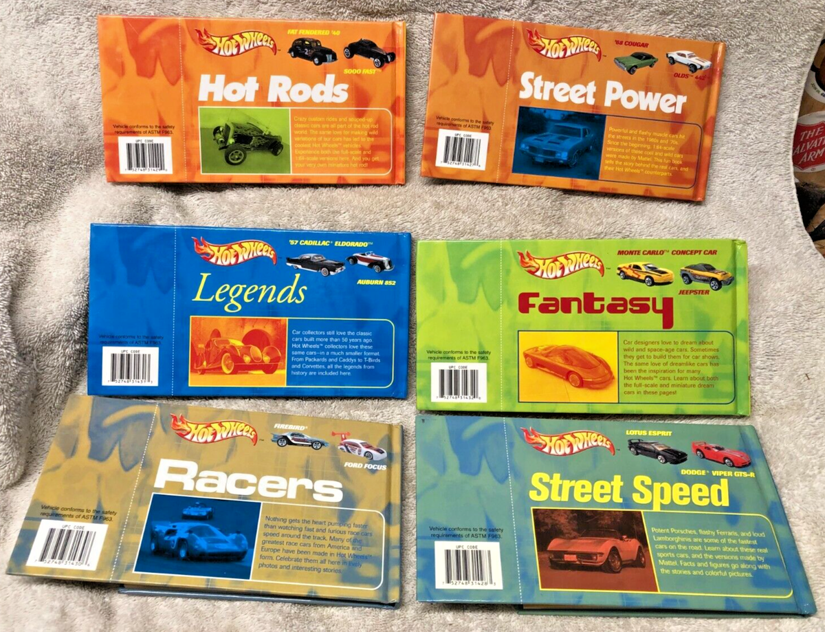 【期間限定!最安値挑戦】 6 HOT WHEELS BOOKS street power hot rods fantasy legends 乗用車