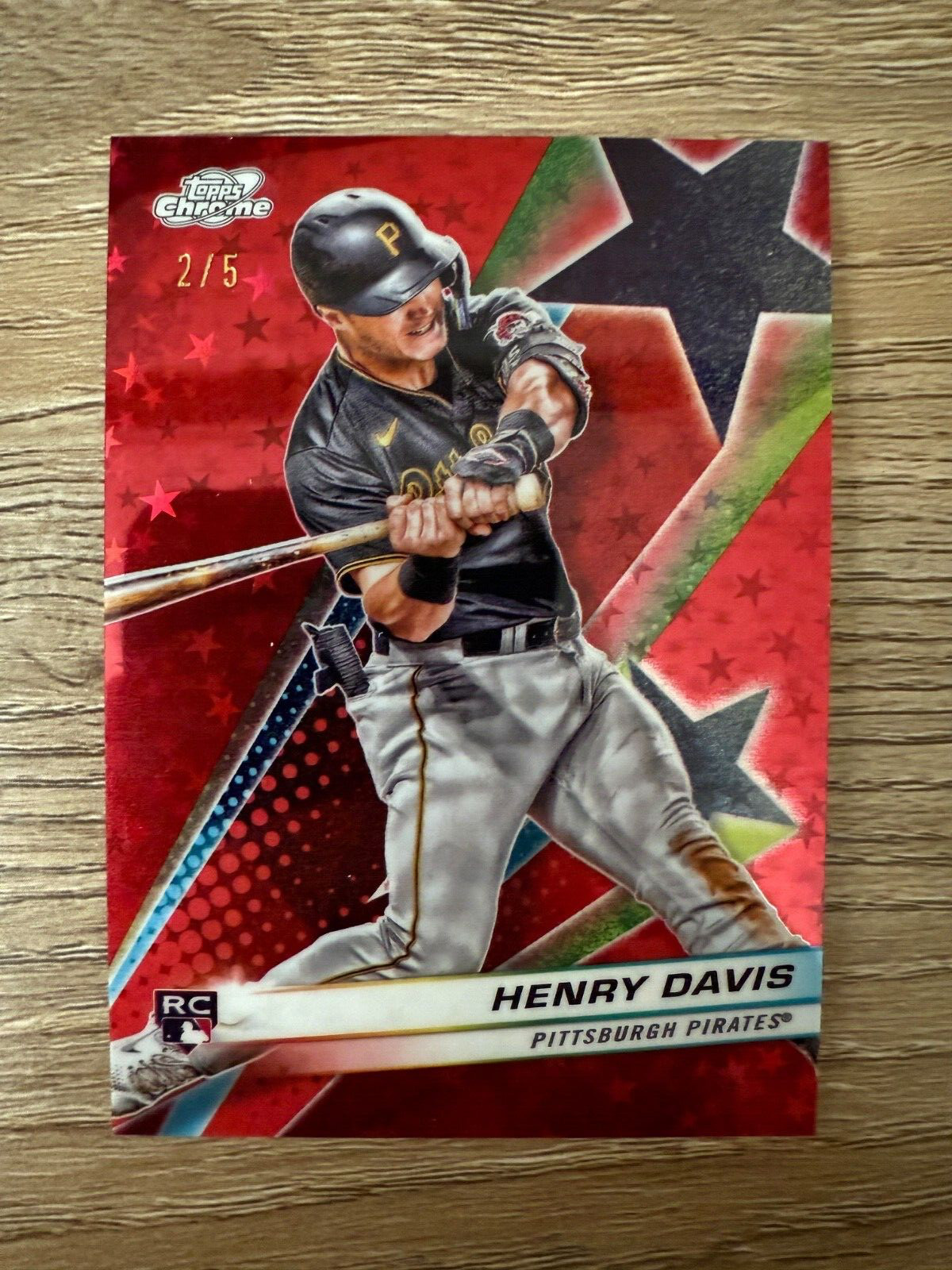2024 Topps Chrome COSMIC - HENRY DAVIS - SSP Red Flare Starfractor 2/5 🔥