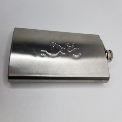 Browning Buckmark Stainless Steel 10 oz Hip Flask - Hunting Camping Gifts - Picture 4 of 10