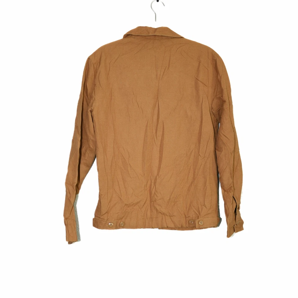 Chaqueta Matix Para Hombres Poliéster Caramelo Bolsillos con Cremallera Completa Cuello Mangas Largas Talla S Foto 3 de 4