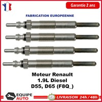4 -Kerze VorwäRmung Clio 2 1.9 D Motor F8Q (Modell Geklipst) 1998-2001