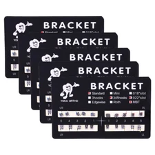 5 Pack Dental Orthodontic Bracket Metal Braces Standard MBT Slot.022 3-4-5 Hooks