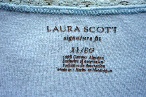 Laura Scott XL Signature Fit Pale Blue Tank Cami XL Cotton - Picture 4 of 9