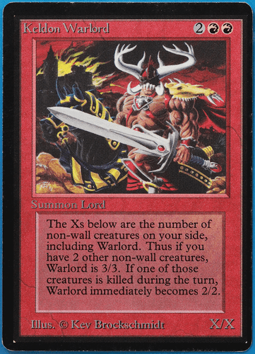 Keldon Warlord Beta PLD Red Uncommon MAGIC GATHERING CARD (ID# 500758) ABUGames - Picture 1 of 2