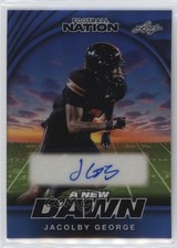 2025 Leaf Football Nation A New Dawn Blue Prismatic /7 Jacolby George Auto 0u66