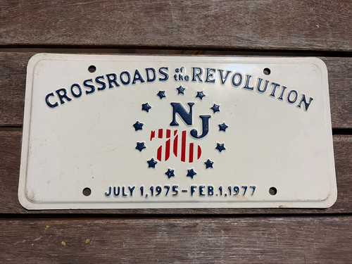 New Jersey "Crossroads of the Revolution" License Plate 1975-1977