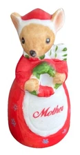 Enesco Vintage Christmas Mouse Mother Porcelain Thimble Mini Figurine Taiwan