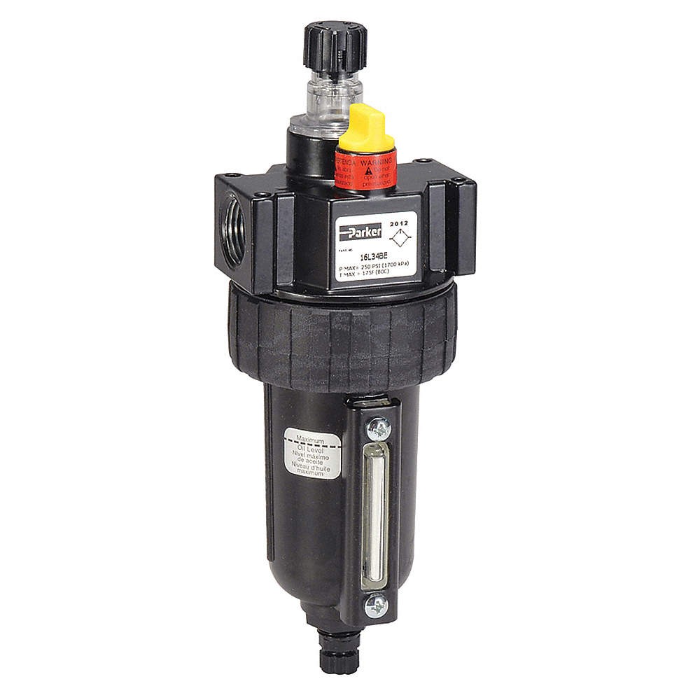 PARKER 16L14BE Air Line Lubricator,1/4In,40 cfm,250 psi 21U813