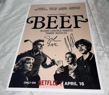 Beef Signed Season 2 Cast 12x18 Photo x2 Charles Melton, Lee Sung Jin