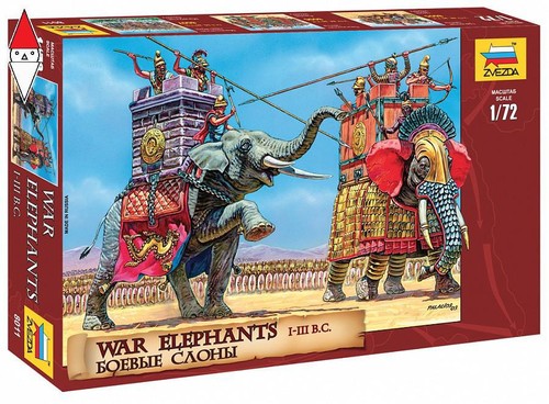 ZVEZDA 1/72 WAR ELEPHANTS - Foto 1 di 5