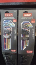 ICON Professional SAE & Metric 26 Pc Color Coded L-Shape Ball End Hex Key Set