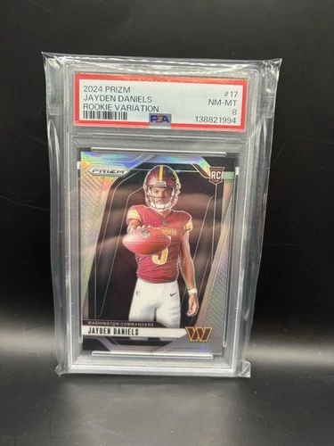 2024 Panini Prizm - Rookie Variations Jayden Daniels PSA 8 #17 Silver Prizm (RC)