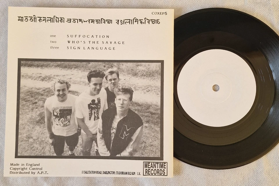 Sleep - Suffocation 7" Vinyl Single EP 1990 UK Hardcore COX EP5 EX EX - Image 2 of 3