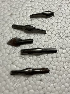 5 Speedball Various Sized Linoleum Cutter Blades For Print Making. Carbon Steel