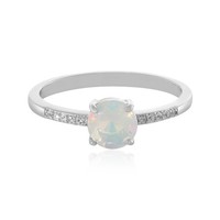 Cavill Welo Opal Ring 0,79Ct Sterling Silber Damenring Platinziert Zirkon-