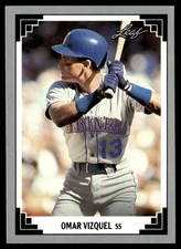 1991 Leaf Omar Vizquel Seattle Mariners #91
