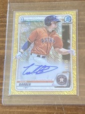 Colin Barber 2020 Bowman Chrome Auto #05/50 RARE (Astros- just promoted to AAA)