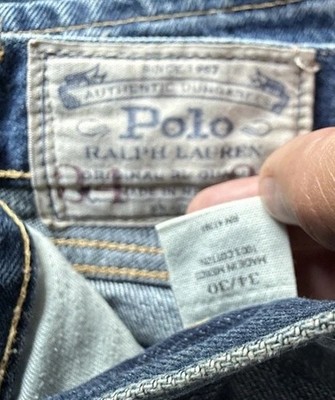 Polo Ralph Lauren Men s Blue Denim Jeans Straight Fit Mid Rise Medium Wash