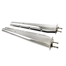 2-1/2" Bolt Semi Truck Tapered 30" Stainless Steel Straight Mud Flap Hanger 2Pcs