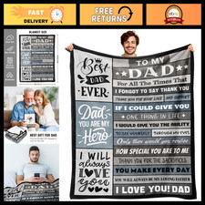 Personalized Dad Blanket 60"x80" - Perfect Birthday Gift from Daughter or Son