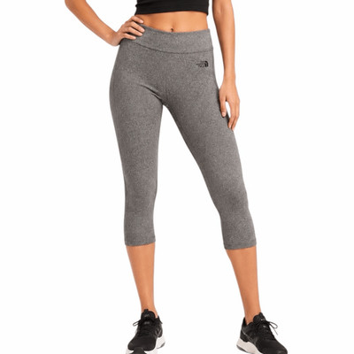 THE NORTH FACE Women s Heathered Gray Pulse Capri Legging Size Small
