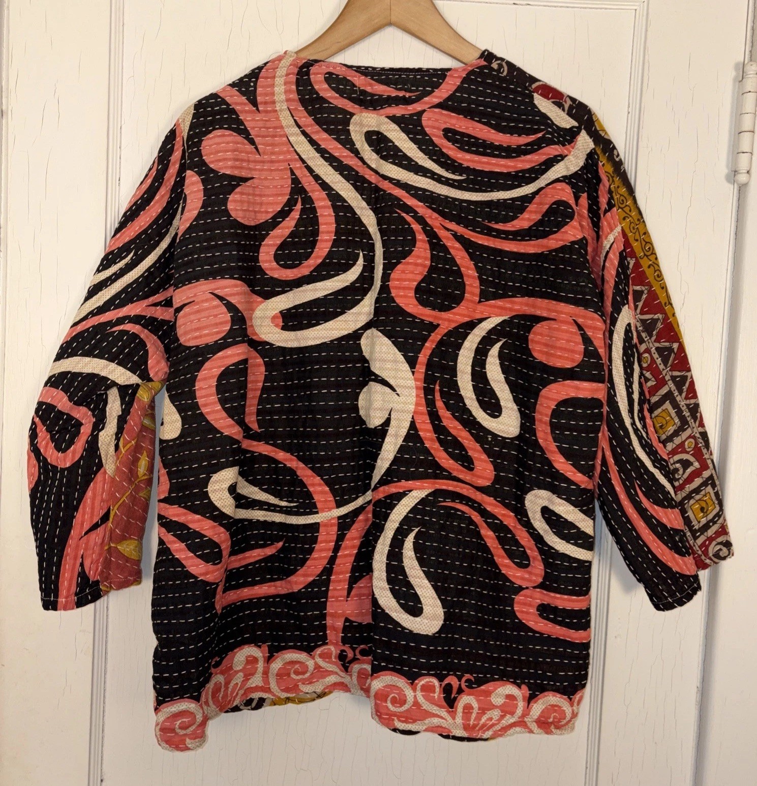 Kantha Bae Reversible Patchwork Quilted Kimono Wr… - image 2