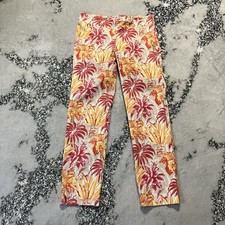 J. McLaughlin Masie Pants Womens Size 12 Multicolor in the Palm Fig Pull On