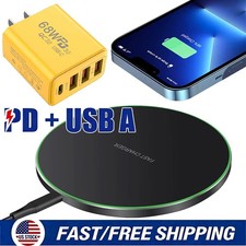 30W Wireless Charging Pad Dock Wall Charger For Samsung iPhone Android Cell Phon
