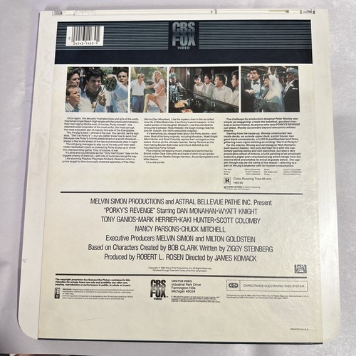 Porky's Revenge (1985) Vintage CED RCA SelectaVision Videodisc - Picture 2 of 2