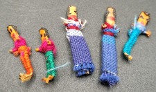 Handmade Miniature Guatemalan Worry Dolls in Wooden Box