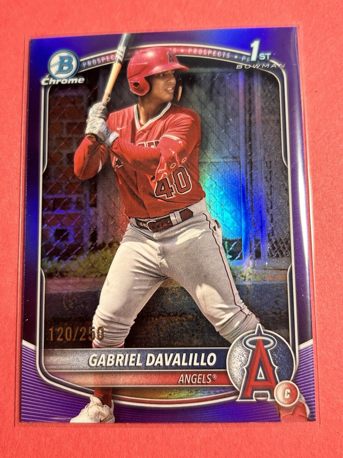 2025 Bowman Chrome BCP-178 Gabriel Davalillo Angels Purple Refractor /250