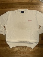 VTG Apple Computer Embroidered Employee Contributor Mens Sweater XL USA Made