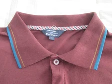 Ben Sherman Men's Brick Red Signature 100% Cotton Polo Shirt Large