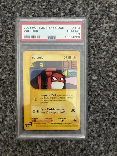 PSA 10 2003 Pokémon TCG Skyridge Voltorb 113/144 Common Regular English