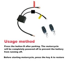 12V Motorcycle Battery Disconnect Cut Off Isolator Master Switch Wireless-Remote
