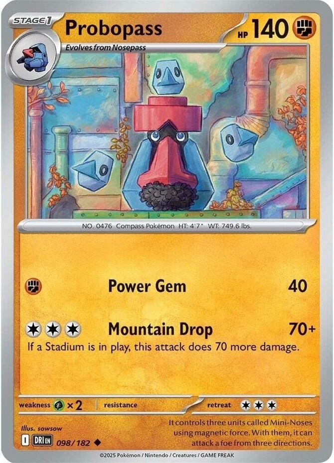 Pokemon Probopass - 098/182 - Uncommon NM-Mint Destined Rivals