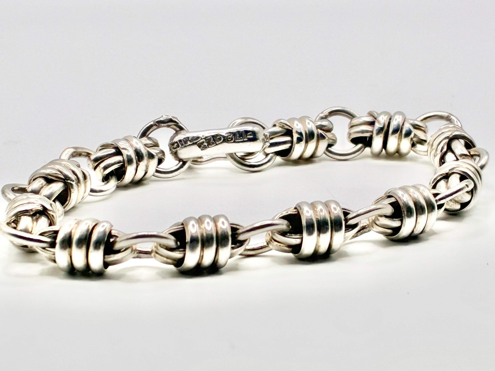 Mexican Sterling Silver Knot Link Bracelet