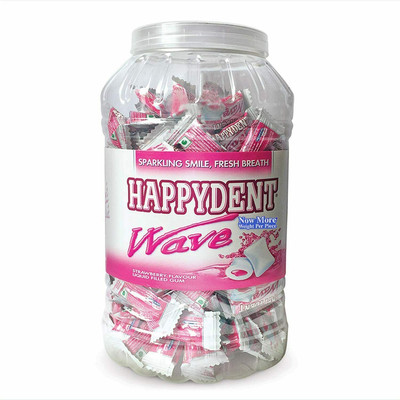 Happydent Wave, Strawberry, Chewing Gum 150 pcs+selects