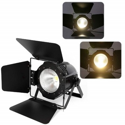 COB LED Spotlights Warm & Cold White Par Light Stage Light 200W with Barn Doors