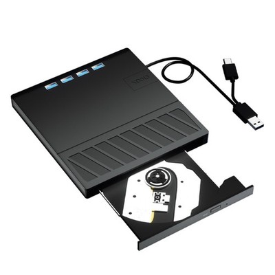 7 Port USB3.0 Disc Player ROM Disk Drive Portable Disc Burners for Desktop PC