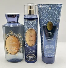 NEW Bath & Body Works Disney Cinderella 3pc Set Full Size Body Wash Cream Mist
