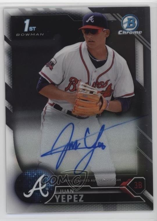 2016 Bowman Chrome Prospect Auto Juan Yepez #CPA-JY Auto 05qn