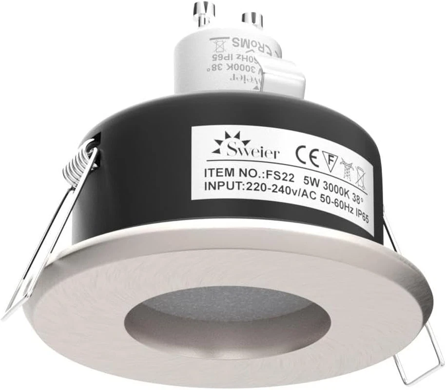 Faretti Da Bagno a LED Impermeabili IP65, 230V 5W Bianco Caldo 3000K 430LM, Adat - Immagine 4 di 4